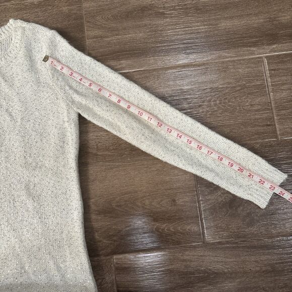 Calvin Klein Silver White Glittery Sweater Women's Size Small Longer Torso - Picture 5 of 8